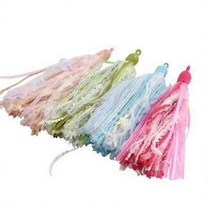 Nouvelles pampilles en coton et ruban de style chinois pour accessoires de pendentifs de sacs et chaînes de téléphone portable faits main DIY, en stock - Product Image 1