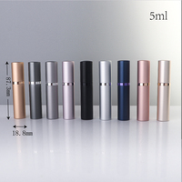 Coffrets découverte d'huiles essentielles de haute qualité 5 ml, flacon vaporisateur de parfum à remplissage par le bas avec flacon en verre, coque en aluminium