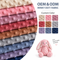 Tissu en velours doux en polaire 100 % polyester à pois Minky, fourni directement par l'usine