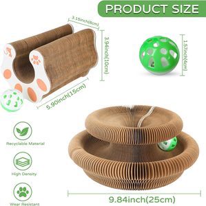 Kitty Kurlz Ball <strong>Scratch</strong> <strong>Pad</strong>: 1 Pack Cat Scratching Board Toy, Ideal Scratcher for Kitty's Claw Needs - Product Image 2