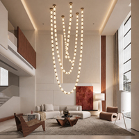 Lustre de salon de villa, luminaire LED rotatif en cristal personnalisé pour duplex, éclairage intérieur pour maison, escalier, hôtel, restaurant, suspensions