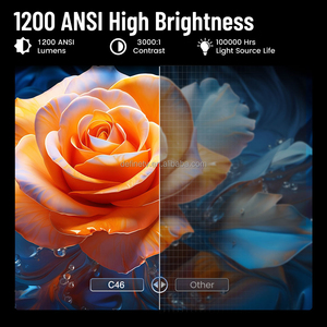 Projecteur Smart TV 4K Android 14 avec WiFi, 1200 ANSI Lumens réels, moteur scellé sans poussière, mise au point automatique, design portable - Product Image 5