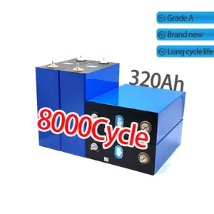 Stock listo Grado A 8000 ciclos 310Ah + 320AH 340AH 280Ah 12V 24V 48V Paquete de sistema solar de almacenamiento de energía Célula de batería Lifepo4