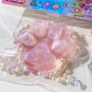 Jouet anti-stress souple en EVA, motif patte de chat, cristal polarisé, ciel étoilé rêveur, design personnalisé, rebond lent, unisexe, 14 ans et plus, pour étudiants - Product Image 1