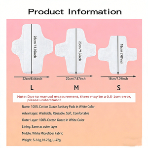 Toalla Menstrual Reutilizable, Transpirable y Agradable a la Piel, de Algodón, Unisex, para Incontinencia, para Estadounidenses, Alemanes, Franceses, Australianos e Indios - Product Image 2
