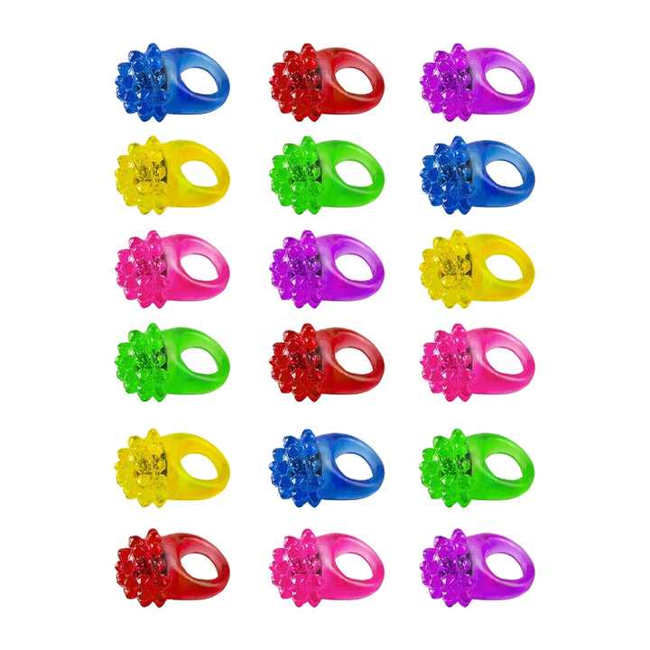 Flashing LED Bumpy Rubber Rings - Perfect Party Favors