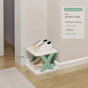 <span class=keywords><strong>Scarpiera</strong></span> Salvaspazio <span class=keywords><strong>per</strong></span> Casa, Ufficio, Dormitorio, Armadietto Portascarpe in Plastica Rinforzata Antipolvere <span class=keywords><strong>per</strong></span> Soggiorno - Product Image 6