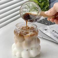 Fabricant de tasses à café en verre à haute teneur en borosilicate résistant à la chaleur en forme de raisin 350ml personnalisées