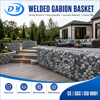 Ding Yang Zn95%al5% Gabion Mur 2mx1mx0.5m Panier Gabion Soudé 2mx1mx1m Gabion en Treillis Soudé Galfan Argent/Vert/Noir/Gris