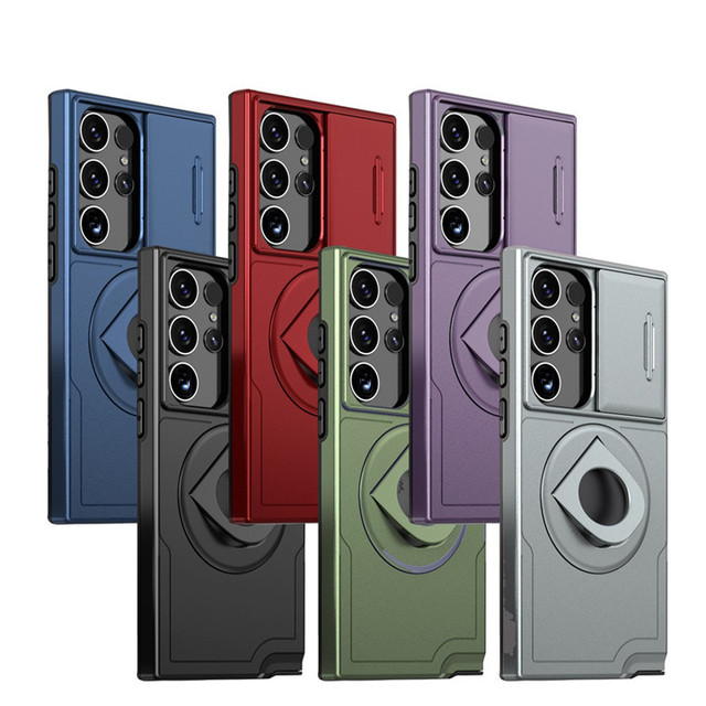 New Magnetic Rotate 360 Armor Charging Mobile Phone Case for Samsung Galaxy S24 S23 ultra S22 S21 Plus A54 5G Back Cover