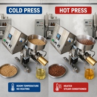 Presse à huile professionnelle automatique 220V à froid et à chaud en acier inoxydable, extracteur d'huile commercial à vis