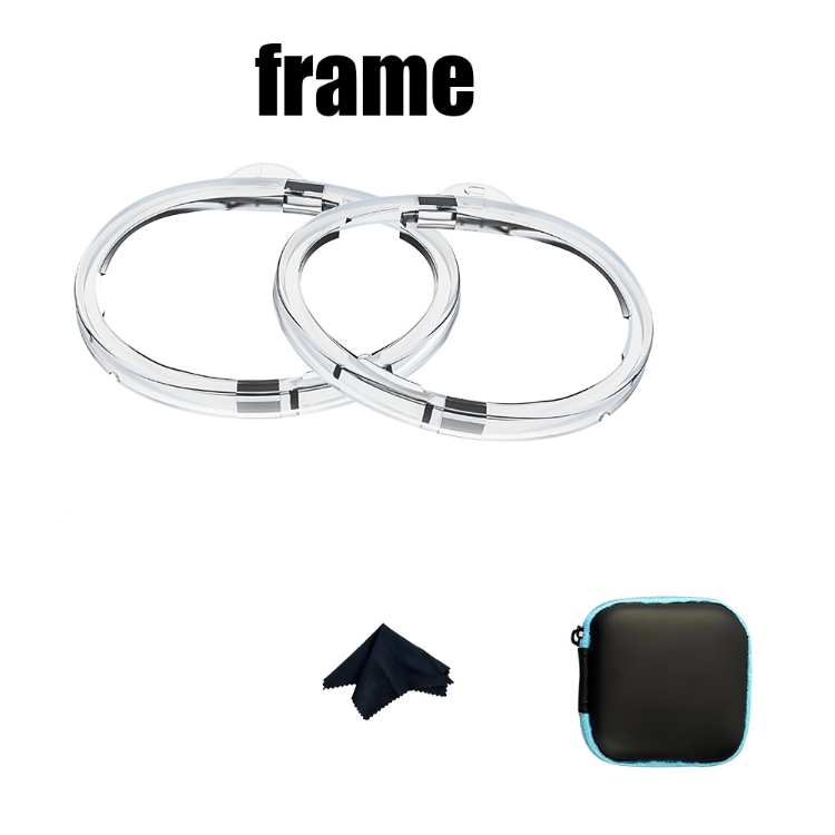 A set of transparent single mirror frames
