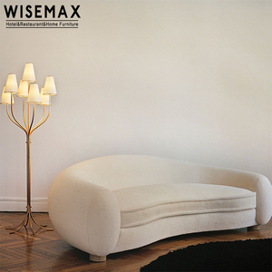 Wisemax रचनात्मक डिजाइनर घर फर्नीचर वृहदाकार सफेद boucle टेडी कपड़े ध्रुवीय भालू सोफे 3 सीटों chesterfield सोफे होटल - Product Image 4