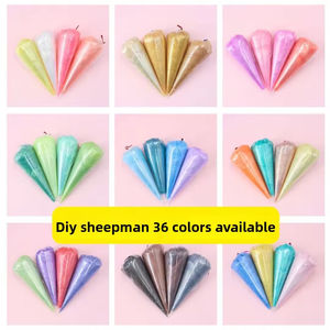 Ensemble de pâte à modeler colorée et pâte à modeler nacrée, kit de fabrication de coque de téléphone DIY avec gelée de crème pour la modélisation créative - Product Image 5