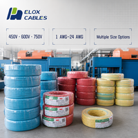 Câble électrique multicolore en cuivre BV isolé PVC, 1 mm à 6 mm, monoconducteur, pour projets de câblage intérieur