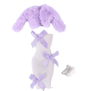 Nouveauté : Ensemble de vêtements faits main pour poupée de <span class=keywords><strong>30</strong></span> <span class=keywords><strong>cm</strong></span> (11-12 pouces) à l'échelle 1/6 : robe, jupe et manteau. - Product Image 2