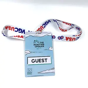 Wholesale Custom Logo Event Badges Lanyards Vip Exhibition Event Pass Entry Rfid Id Badge