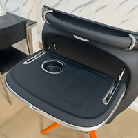 Table de siège de voiture en alliage premium, table de genoux rétractable, plateau pliable pour SUV, fourgonnette, voyage d'affaires, bureau portable pour ordinateur portable