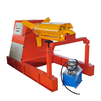 5 ensembles Stock utilisé État PLC contrôle moteur en acier pour le formage des rouleaux Dévidoir hydraulique exporté de 5 tonnes pour la machine de panneau de toit