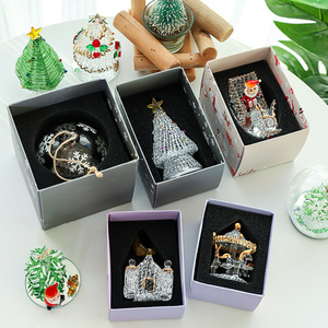 Ornements en verre de Noël du Père Noël et du bonhomme de neige, fabrication artisanale par soufflage de verre, marque LONGXIN, pour la décoration de <span class=keywords><strong>voiture</strong></span>, fabriqués en Chine. - Product Image 2