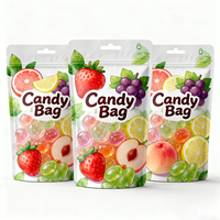 Direct van de fabrikant: Fruitgummi's in hersluitbare staande pouch met opdruk, vochtbestendig, kinderveilige snoepzak