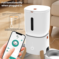 Distributeur automatique portable double bol pour animaux de compagnie, pour deux chats simultanément, avec assiettes détachables incluses, pour la maison