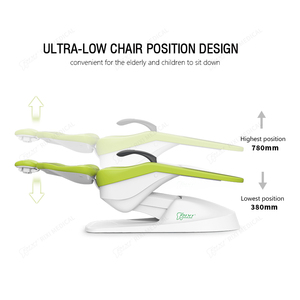Sedia dentale elettrica ergonomica professionale su misura comoda attrezzatura cilica per il trattamento - Product Image 3