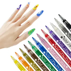 KHY Gel DIY Waterproof Art Polish Graffiti Kits Acrylic Marker Magic Nail Paint Pen