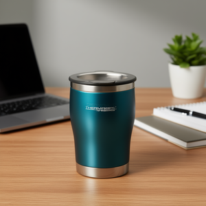 Thermos Desktop Mug Tc Stainless Steel 12 Oz Insulated Travel <b>Coffee</b> Cup With Lid For Office Use - Product Image 3