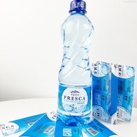 Étiquette thermorétractable personnalisée haut de gamme en PVC/PET imperméable pour bouteilles d'eau minérale, de vin, de café, de boissons énergisantes, de tequila et de bière