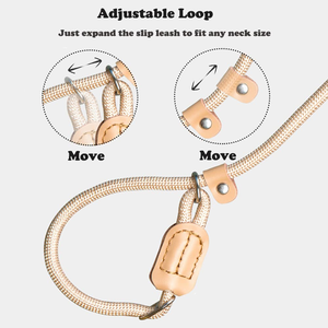 Integrated Pet P Chain Traction Rope <b>Dog</b> Leash Anti-Riot Nylon Hand-Stitched <b>Dog</b> <b>Collar</b> Thick <b>Dog</b> Training Leash - Product Image 3