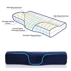 Almohada de Espuma Viscoelástica para Cama, Almohada Cervical Ergonómica en Forma, Almohada de Espuma Viscoelástica para Dormir Cómodamente con Soporte para el Cuello - Product Image 2