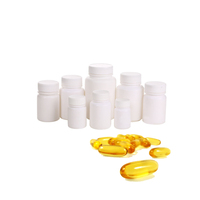 Flacon capsule en plastique blanc HDPE 10ml-100ml 30cc 50cc, pot pharmaceutique pour comprimés, stockage de médicaments, bouchon à vis