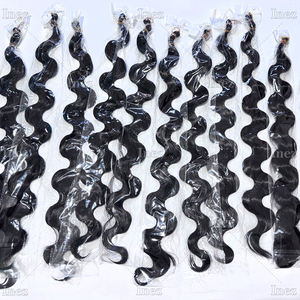 Extensiones de Cabello Sintético Natural para Mujer, Mechones Coloridos de Ganchillo con Ondas Corporales, Pelo Profundo Suelto, 24 Pulgadas - Product Image 5