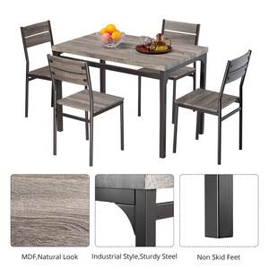 Ensemble <span class=keywords><strong>de</strong></span> <span class=keywords><strong>chaises</strong></span> <span class=keywords><strong>de</strong></span> Table en bois, 5 pièces, pour la cuisine et le Restaurant - Product Image 2