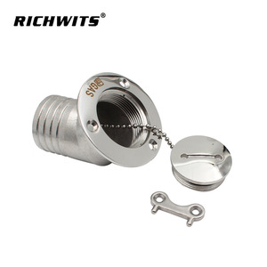 RICHWITS 316 Stainless Steel Fuel Filler Cap Round Side Mounted Waterproof RV <b>Yacht</b> Water Inlet Durable Manual Control - Product Image 5