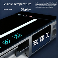 Sistema de Ducha Digital con Pantalla, 4 Funciones, Lluvia y Ducha de Mano, Acabado Gunmetal, Venta al por Mayor de Fábrica, OEM ODM
