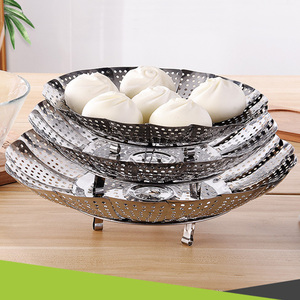 Cesta Vaporera para Verduras, Plegable, Expandible, <span class=keywords><strong>de</strong></span> Acero Inoxidable Premium, Vaporera para <span class=keywords><strong>Cocinar</strong></span> Vegetales - Product Image 2