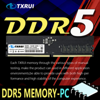 2026 TXRUI DDR5 16GB 5200MHz RAM de bureau 1.1V PC5-41600 Module de mémoire UDIMM pour PC en stock