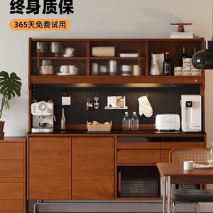 Solid Wood <b>Sideboard</b> Storage Cabinet Living Room Vintage Tall Cabinet <b>Kitchen</b> Tea Cabinet Shelf Foldable Moisture Prevention - Product Image 4