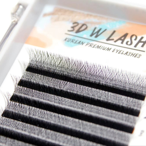Bán Buôn Hàn Quốc 3D W Lash Mở Rộng 0.07Mm D Curl <span class=keywords><strong>Pre</strong></span> Phồng Matte Khối Lượng Lông Mi Clover Hình Dạng Dễ Dàng Quạt - Product Image 1