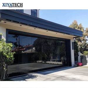 <span class=keywords><strong>Porte</strong></span> <span class=keywords><strong>de</strong></span> <span class=keywords><strong>garage</strong></span> <span class=keywords><strong>sectionnelle</strong></span> <span class=keywords><strong>motorisée</strong></span> isolée en verre miroir noir sans cadre en alliage d'aluminium moderne personnalisée XIYATECH - Product Image 1