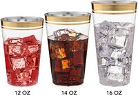 Gobelets en plastique colorés avec logo personnalisé imprimé, verres à vin jetables réutilisables et incassables de 16oz pour la fête de mariage