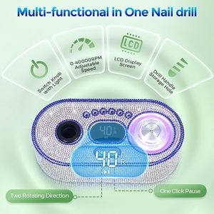 Professional 40000RPM <b>Nail</b> Drill Kit US 12 Drill Bits Plastic E-File Machine for Acrylic <b>Nails</b> <b>Nail</b> Gel Polish Removal Manicure - Product Image 4