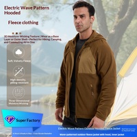 Veste polaire à capuche d'hiver avec doublure softshell, vêtements thermiques d'extérieur, vêtements décontractés pour hommes, randonnée