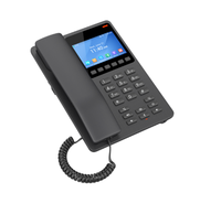 Téléphone IP SIP Wi-Fi 6 Grandstream GHP631W noir pour hôtel, 2 lignes SIP, écran LCD couleur 3,5 pouces 480*320, téléphone de bureau VoIP pour appartement et hôtellerie