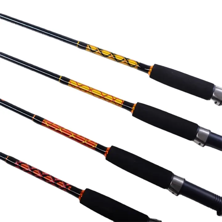 Fishing rod 7' 2 section solid glass fiber colorful fishing rod