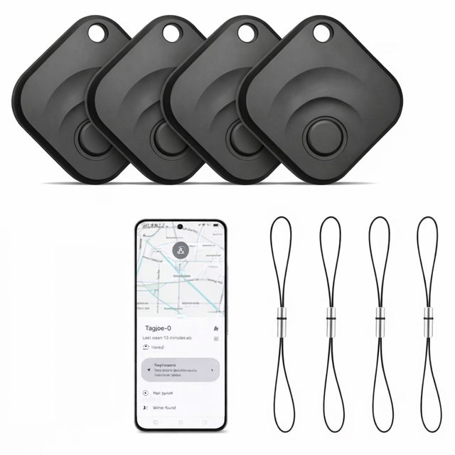 Unlimited Range Smart Mini Locator Find My Luggage Tracker with Anti-Lost Personal Alarms Key Wallet Finder