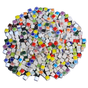 Carreaux de mosaïque en céramique micro-céramique classiques de 3 mm, forme carrée, design moderne, matériau pour bricolage, loisirs créatifs, résistants à l'eau, tessera en porcelaine - Product Image 1