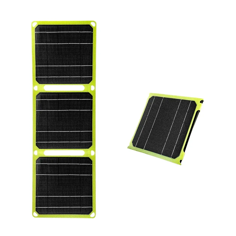 USB + PD güneş enerjisi bankası 5v/9v/12v fotovoltaik panel açık kamp taşınabilir cep telefonu şarj panelleri 21w RV seyahat balıkçılık için